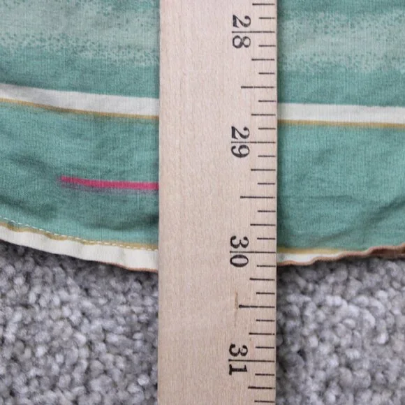 Orvis Shirt Mens Medium Green/Pink Striped 100% Cotton Short Sleeve Button - Picture 9 of 10